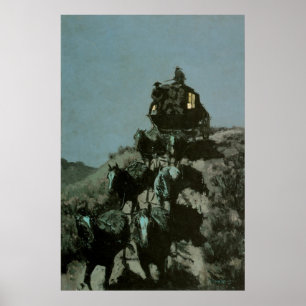 Alte Postkutsche der Plains von Remington Poster