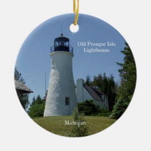 Alte Presque Insel-Leuchtturmverzierung Keramik Ornament