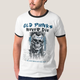 Alte Punks sterben nie - Totenkopf Punk Rock - Pun T-Shirt