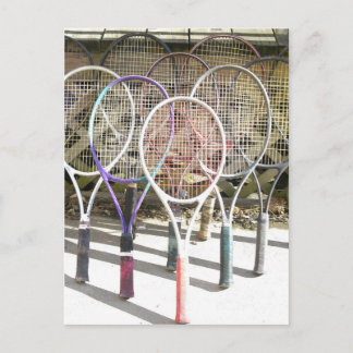 Alte Rackets Postkarte