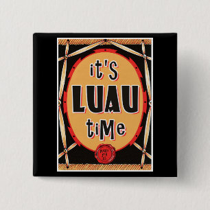 Alte Rattan Luau Zeit Button