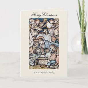 Alte religiöse Weihnachtsgeburt Christi christlich Karte
