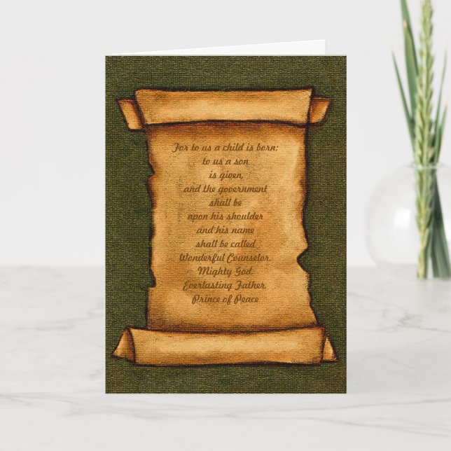 Alte Rolle: Schrift, Bibel: Jesaja, Weihnachten (Vorderseite)