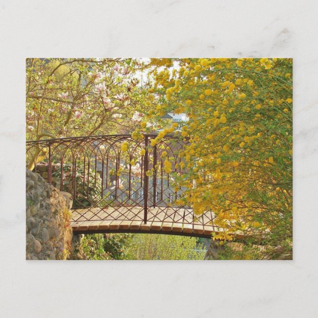 Alte romantische Brücke in Bregenz in Vorarlberg Postkarte (Vorderseite)