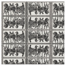 alte römische Männer und Pferde Stoff