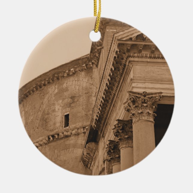 Alte römische Pantheon-Weihnachtsverzierung Keramik Ornament (Vorne)