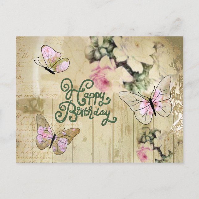 Alte Rosen Postkarte (Vorderseite)