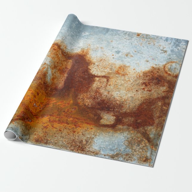  Alte rostfreie Stahlplatte, alte Zinkplattenstruk Geschenkpapier (Ungerollt)