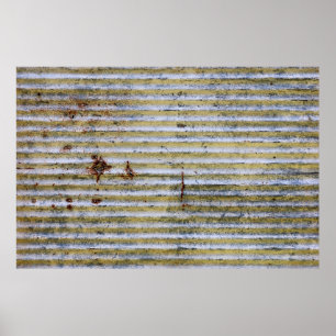 alte, rostige Zinkgrunge-Textur, Vintage Zinkstruk Poster