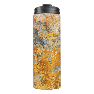 Alte Roststruktur, grunge metallischer Hintergrund Thermosbecher
