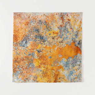 Alte Roststruktur. Grunge rosteter Metall Hintergr Wandteppich