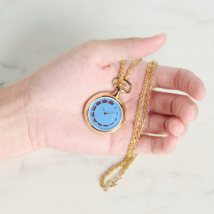 Alte Rote Blaue Mayanische Zahlen Minimalistische Armbanduhr