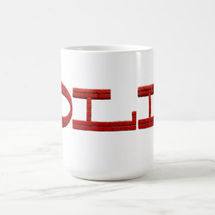 Alte rote Ziegel Kaffeetasse