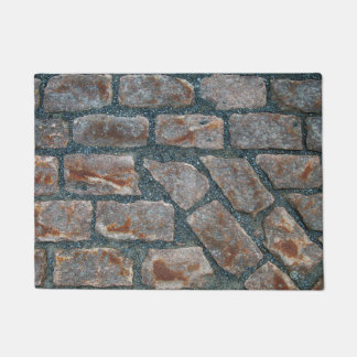 Alte Rote Ziegelbahn in der Altstadt von Montreal Fußmatte