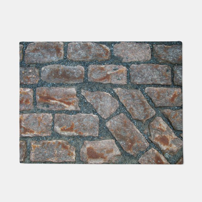 Alte Rote Ziegelbahn in der Altstadt von Montreal Fußmatte (Vorderseite)