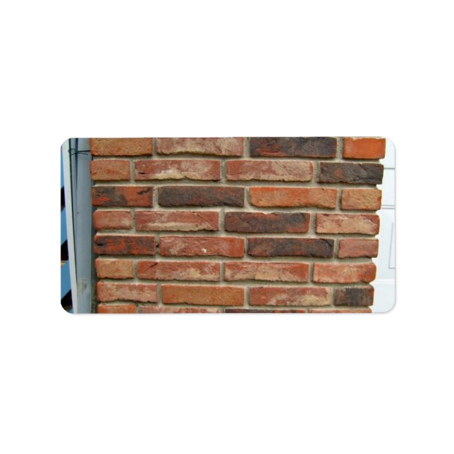 Alte rote Ziegelwand Textur Adressaufkleber (Vorne)