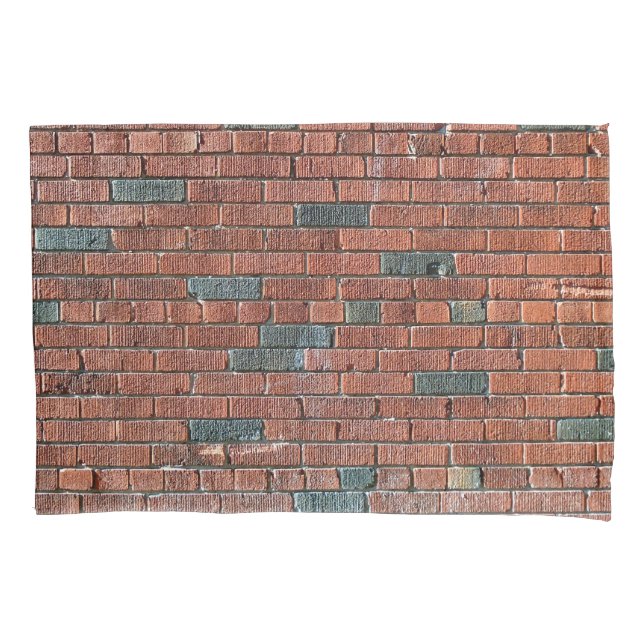 Alte rötliche/bräunliche Backsteinmauer Kissenbezug (Vorderseite)