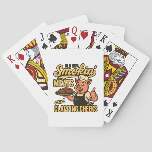 Alte Row Smokin Fleisch und Klatschen Wangen Spielkarten (Rückseite)