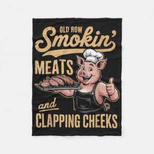 Alte Rows Smokin Fleisch und Klatschen Wangen Funn Fleecedecke