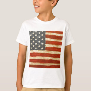 Alte Ruhm-amerikanische Flagge T-Shirt