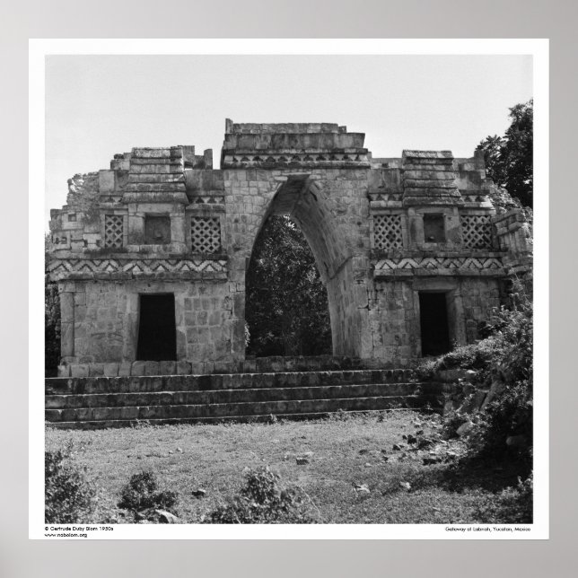Alte Ruinen: Tor nach Labna, Yucatan, Mexiko Poster (Vorne)