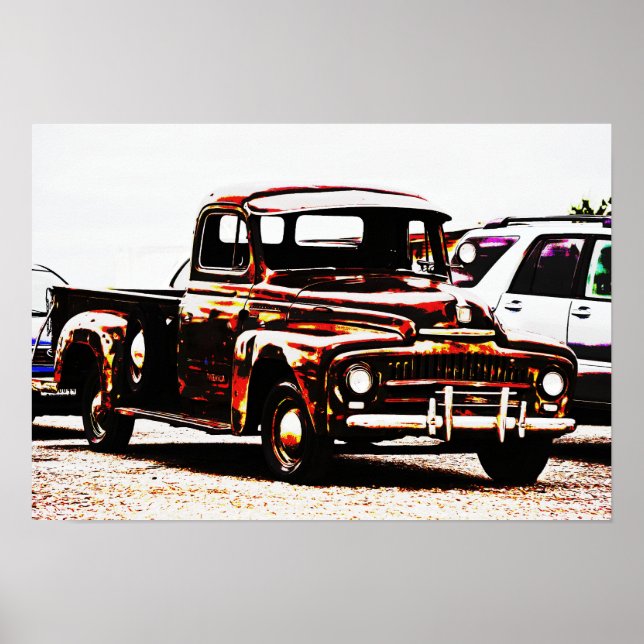 Alte Rustikale Lkw Fotografie Poster Art (Vorne)