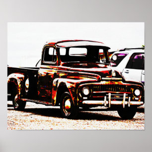 Alte Rustikale Lkw Fotografie Poster Art