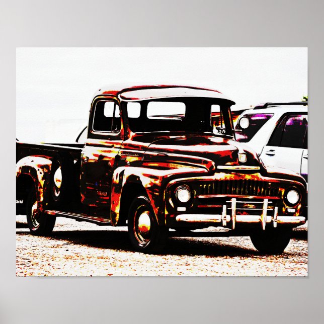Alte Rustikale Lkw Fotografie Poster Art (Vorne)
