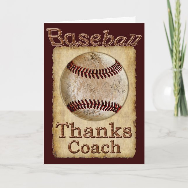 Alte Rustikale Vintage Baseball-Dankenkarte Dankeskarte (Vorderseite)