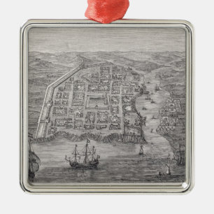 Alte Santo- Domingostadt Ornament Aus Metall