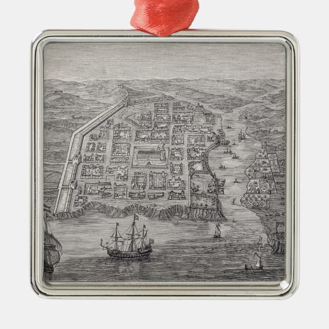 Alte Santo- Domingostadt Ornament Aus Metall (Vorne)