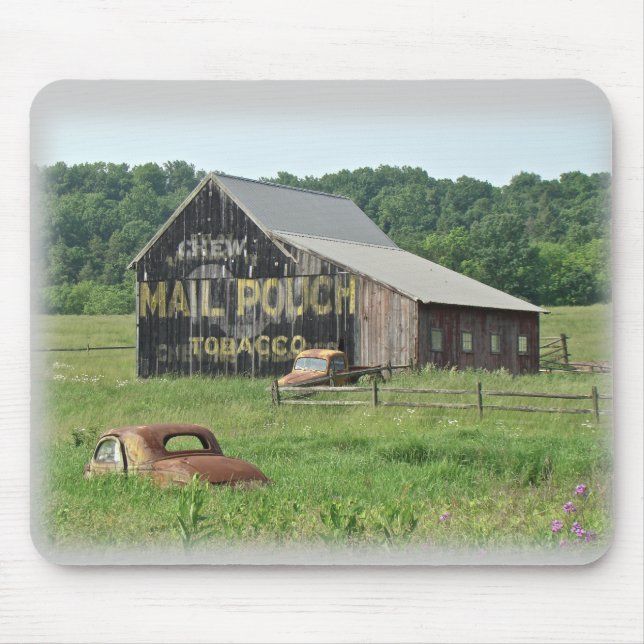 Alte Scheune Mail Pouch Tabakwerbung Mousepad (Vorne)