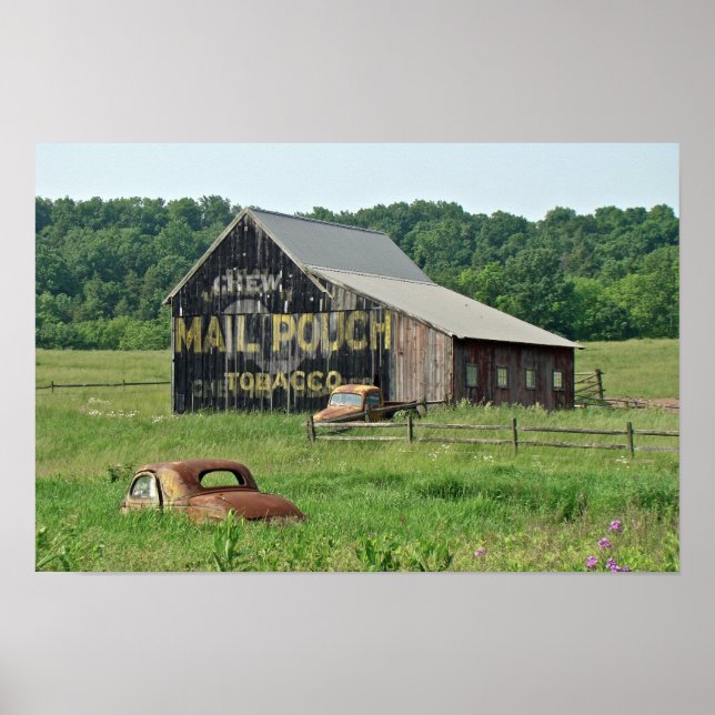Alte Scheune Mail Pouch Tabakwerbung Poster (Vorne)