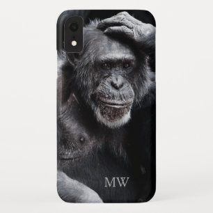 Alte Schimpansen, kundenspezifische Monogramm-Tele Case-Mate iPhone Hülle