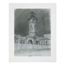 Alte Schlachthöfe von Vaugirard Paris Sketch Poste