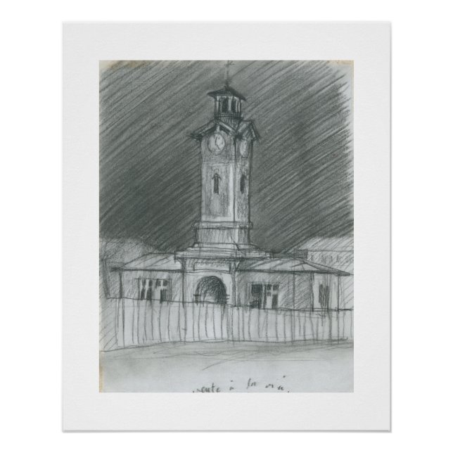 Alte Schlachthöfe von Vaugirard Paris Sketch Poste Poster (Vorderseite)