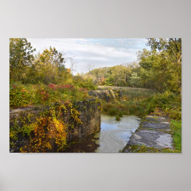 Alte Schleuse 19 des Erie-Kanals, New York Poster (Vorne)