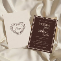 Alte Schokoladenbraune Chic-Hochzeit