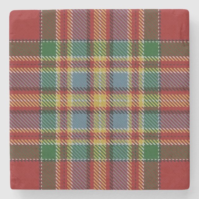Alte Schotte Tavern Clan Chattan Tartan Steinuntersetzer (Vorderseite)