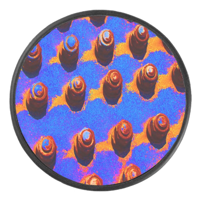 Alte Schrauben Eishockey Puck (Vorderseite)