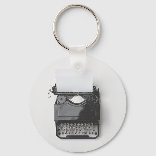Alte Schreibmaschine für Autor, Journalist, Blogge Schlüsselanhänger (Vorderseite)