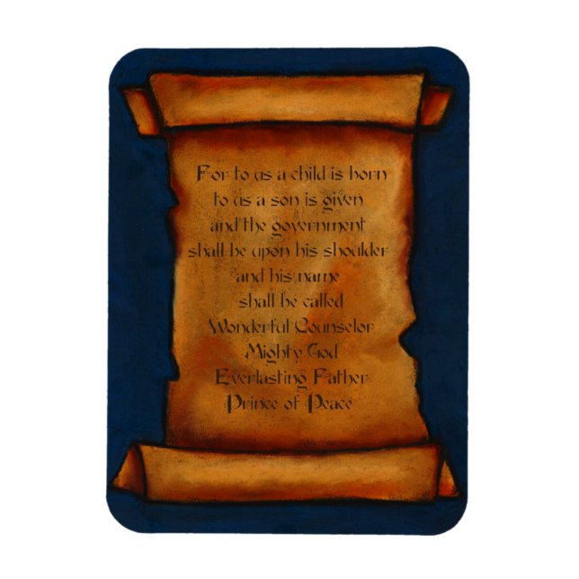 Alte Schrift: Schrift, Bibelverse: Isaiah Magnet (Vertikal)