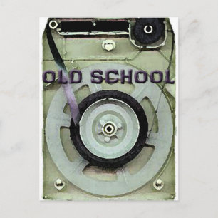 Alte Schul-Retro-8-Spur-Kassette Postkarte