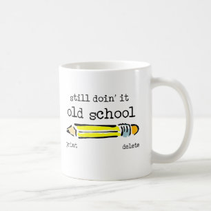 Alte Schulbleistift-lustiger Tassen-Spaß Kaffeetasse