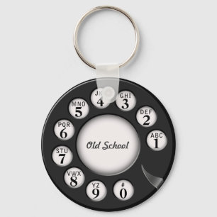 Alte Schuldrehtelefon-Skala Schlüsselanhänger