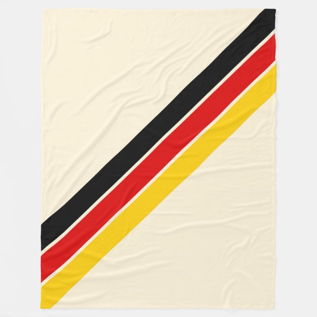 Alte Schule gestreifter 70er 80er Retro Racing Str Fleecedecke (Vorderseite)