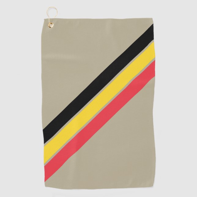 Alte Schule gestreifter 70er 80er Retro Racing Str Golfhandtuch (Vorderseite)