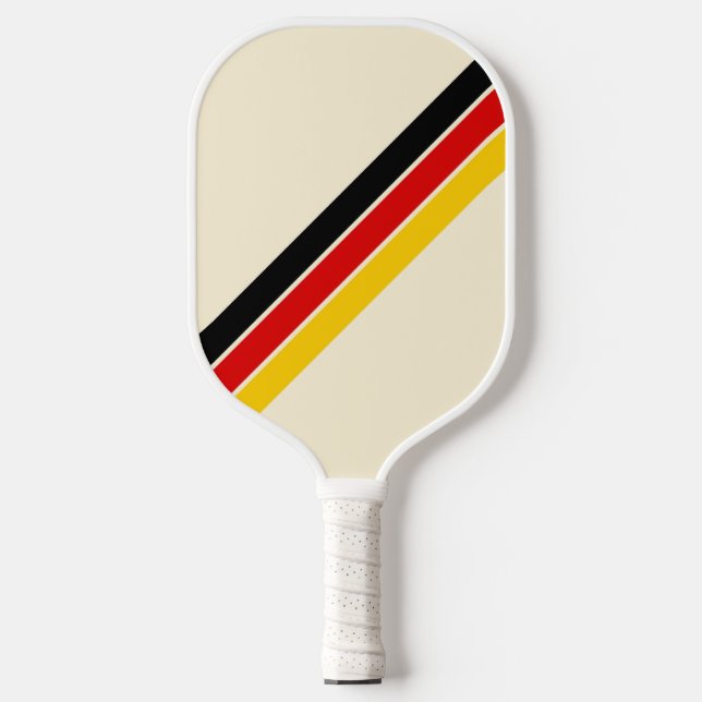 Alte Schule gestreifter 70er 80er Retro Racing Str Pickleball Schläger (Vorderseite)