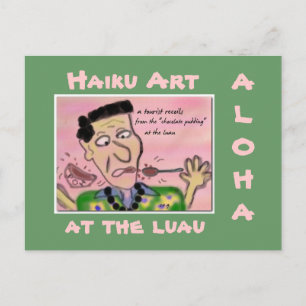 Alte Schule Hawaii Tourist Haiku Art Postkarte
