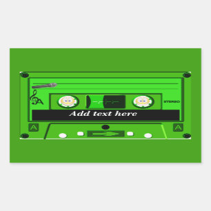 Alte Schule, Kassette_ Rechteckiger Aufkleber